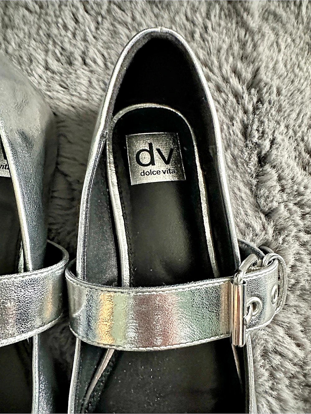 dolce vita Metallic Mary Jane Heels in Silver - Picture 3 of 4